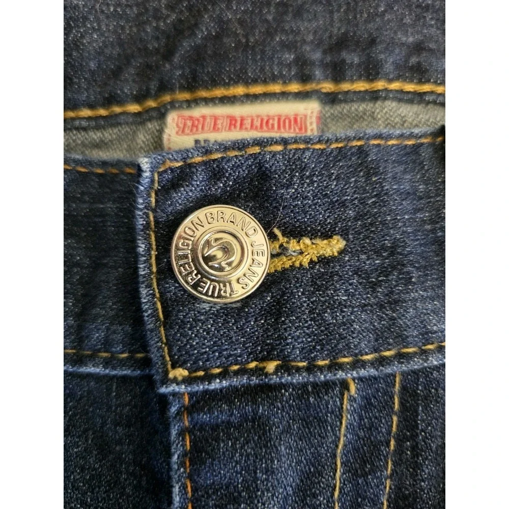 Vintage True Religion Jeans Men 40x34 Ricky Flap Denim Pants Made USA World Tour